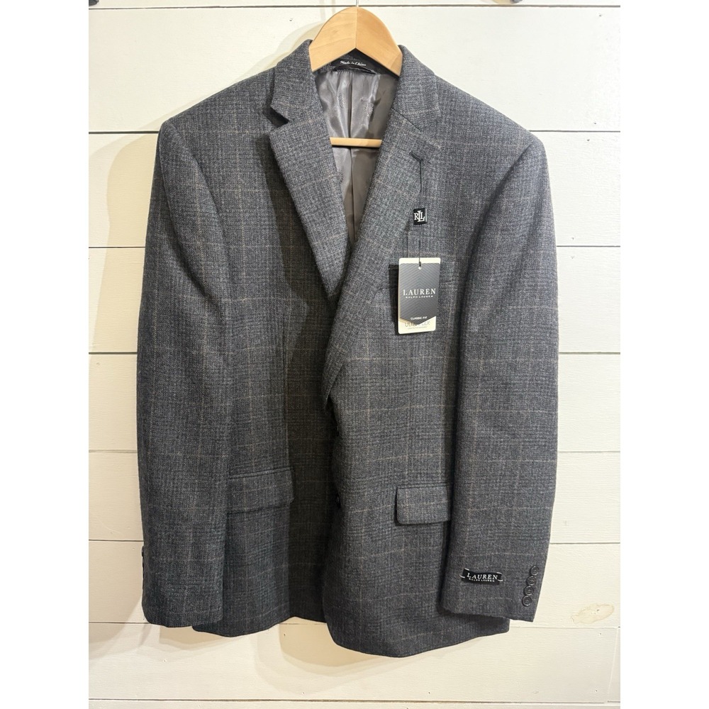 NWT Lauren by Ralph Lauren Men's‎ Lexington Wool Blend Ultra Flex Sport Coat 44L
